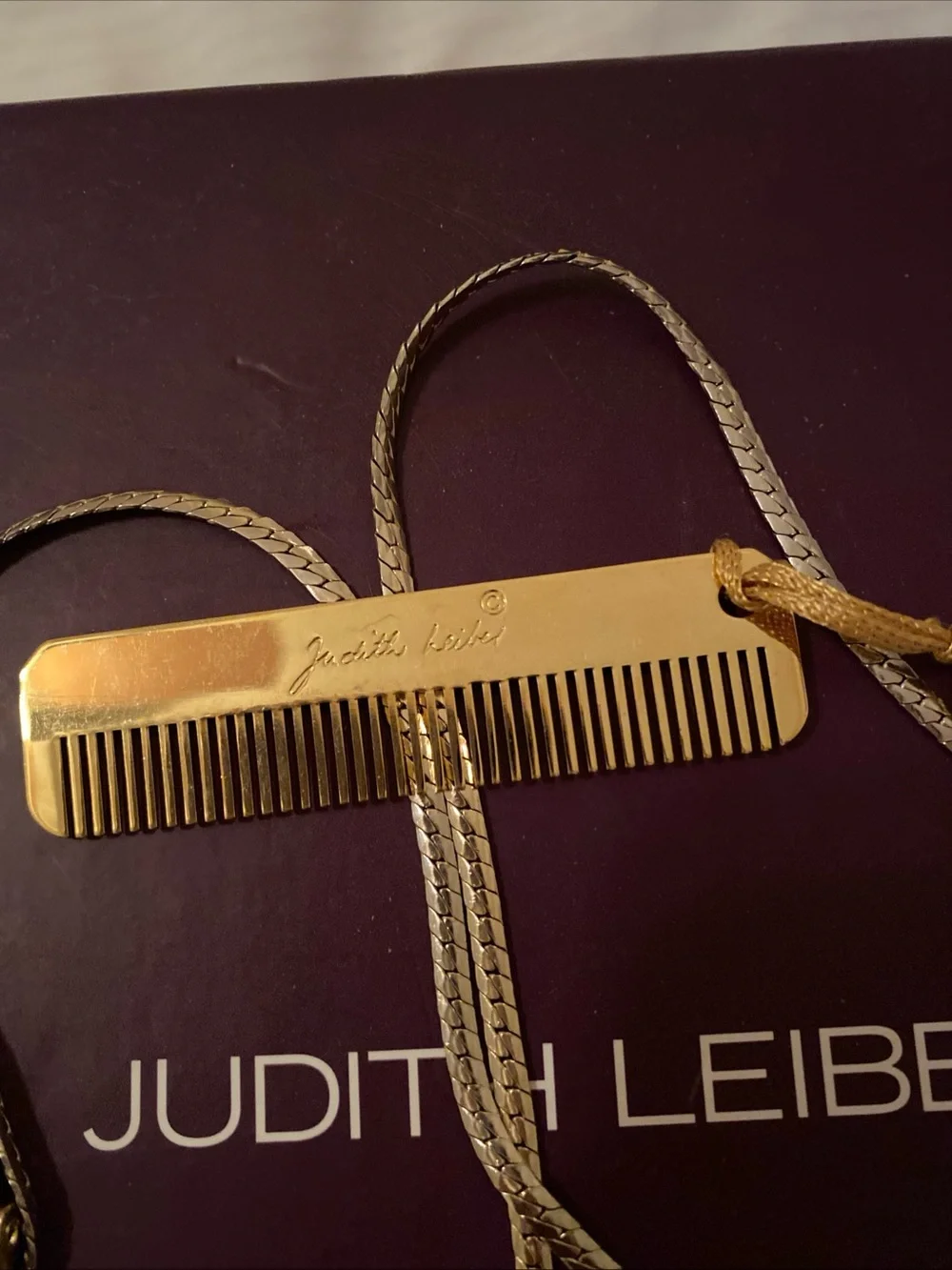 Vintage Judith Leiber Black, Gold & Silver Fan Minaudière